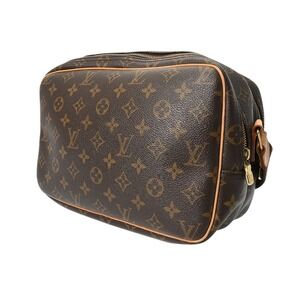 Louis Vuitton Bag Monogram Brown Canvas Shoulder Reporter
